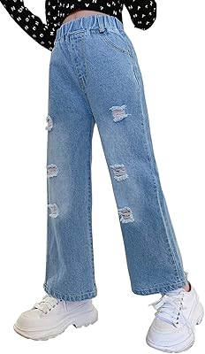 Jean ample pour fille avec un joli design déchiré, pantalon en denim déchiré à jambe large avec taille élastique. Avec plus de 300 000 références disponibles, DIAYTAR COTE D'IVOIRE répond à tous les besoins et goûts. De l'électroménager aux accessoires de mode, en passant par les produits pour la maison et les loisirs, la boutique en ligne offre une véritable liberté de choix. DIAYTAR COTE D'IVOIRE est déterminée à fournir aux consommateurs la meilleure expérience d'achat en ligne possible.