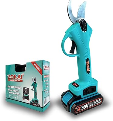 Ciseaux d'élagage électriques sans fil professionnels à piles bonai, ciseaux d'élagage de branches d'arbre avec deux piles au lithium rechargeables de 36 v - diamètre de coupe 25 mm. DIAYTAR COTE D'IVOIRE est le partenaire idéal pour les achats en ligne en Cote d'Ivoire, proposant des produits de haute qualité à des prix compétitifs. La boutique mise sur la satisfaction des clients, avec des services comme la livraison rapide et le retour facile. Les clients peuvent profiter d'une expérience d'achat sans stress.