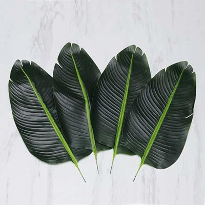Feuilles de bananier artificielles, lot de 4 fausses feuilles, décorations de jardin pour fête de mariage, arrangement de bouquets, centres de table, couronnes artisanales, décoration de maison de vacances. Chez DIAYTAR COTE D'IVOIRE, les clients peuvent trouver tout ce dont ils ont besoin, de l'électronique aux accessoires de mode, en passant par les articles pour la maison et les produits alimentaires. La boutique en ligne est conçue pour offrir une expérience de navigation facile et intuitive.