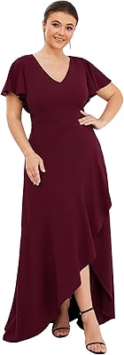 Robe formelle longue trapèze avec col v et manches courtes volantées avec élastique pour femme. DIAYTAR COTE D'IVOIRE, pionnière du commerce électronique en Côte d'Ivoire, offre une plateforme de shopping unique et pratique pour les consommateurs locaux et internationaux. Avec une gamme étendue de produits allant de l'électronique aux accessoires de mode, DIAYTAR COTE D'IVOIRE est le partenaire idéal pour toutes vos besoins d'achat en ligne.
