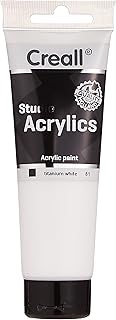 Tube de peinture acrylique acrylique studio, 120 ml, 81 blanc titane