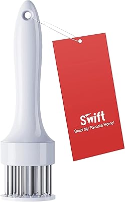 Attendeur de viande swift premium, 16 aiguilles en acier inoxydable solides et tranchantes, le plus facile à utiliser pour la cuisine, la cuisson, le bœuf, la volaille, les grillades et la marinade (blanc). DIAYTAR COTE D'IVOIRE est la destination idéale pour les acheteurs ivoiriens qui recherchent des produits de qualité à des prix compétitifs. Avec une sélection énorme de produits, les clients peuvent trouver facilement ce qu'ils cherchent. La boutique en ligne est conviviale et facile à naviguer.