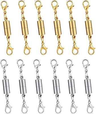 Alykdon 12 pièces pinces de collier magnétiques en argent doré, fermoirs de bracelet de verrouillage et de verrouillage, fermoir mousqueton pour bracelets, colliers, bracelets et travaux manuels. DIAYTAR COTE D'IVOIRE, c'est votre destination pour tout ce dont vous avez besoin en ligne. Cette boutique en ligne généraliste propose une gamme énorme de produits allant des électroniques aux produits ménagers, en passant par les articles de sport et les accessoires de mode. Avec DIAYTAR COTE D'IVOIRE, faites confiance à un leader du commerce en ligne en Côte d'Ivoire.