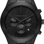 Chronographe slim runway michael kors pour hommes montre en acier inoxydable taille du