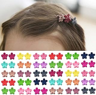 Castowave 60 pièces mini pinces à cheveux à fleurs pour petites filles, pinces