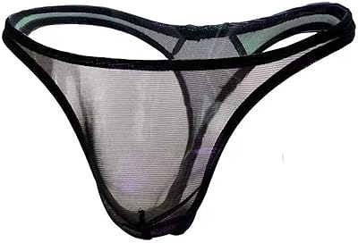 Strings sexy taille basse pour hommes, slip à couleur changeante en soie glacée