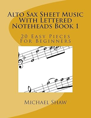 Partitions de sax alto avec têtes de notes à lettres livre 1