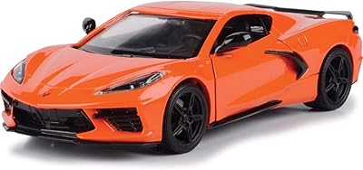 Voiture jouet motor max 2020 chevy corvette c8 stingray, orange 79360or - échelle