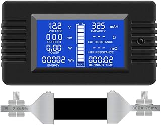 Testeur de batterie cc multifonctionnel, 0-200 v, 0-300 a