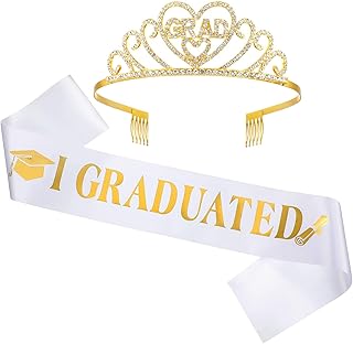 Ensemble diadème de remise de diplôme en satin, diadème de princesse en métal brillant et ceinture à plusieurs niveaux, superbes cadeaux de fête de remise de diplôme et cadeaux de décoration de remise de diplôme (écharpe blanche, diadème doré). DIAYTAR COTE D'IVOIRE est une boutique en ligne généraliste proposant plus de 300 000 références de produits divers. Elle est devenue la boutique en ligne leader en Côte d'Ivoire grâce à sa large gamme de produits et à ses services de qualité. DIAYTAR COTE D'IVOIRE permet aux clients de faire leurs achats en ligne avec facilité et rapidité.