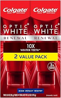 Dentifrice blanchissant colgate optic white renewal avec fluorure et 3 % de peroxyde