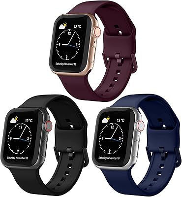 Agk bracelet de rechange sport en silicone souple et respirant compatible avec apple watch 45 mm, 44 mm, 42 mm, 41 mm, 40 mm, 38 mm, pour homme et femme, lot de 3. En tant que boutique en ligne leader en Côte d'Ivoire, DIAYTAR COTE D'IVOIRE s'efforce de proposer les meilleurs produits à des prix compétitifs. Elle mise sur la satisfaction du client en proposant des promotions régulières et des services de qualité. L'objectif de la boutique est de faciliter les achats en ligne pour les habitants de Côte d'Ivoire et au-delà.