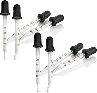 Compte-gouttes - 8 pièces, compte-gouttes médical en verre calibré avec pointe incurvée et droite pour huiles essentielles | pipette compte-gouttes pour un dosage facile et une mesure précise (capacité 1 ml). Chez DIAYTAR COTE D'IVOIRE, nous croyons en l'importance de la satisfaction client, c'est pourquoi nous mettons tout en œuvre pour offrir une expérience d'achat en ligne exceptionnelle. Notre équipe de professionnels travaille sans relâche pour sélectionner les meilleurs produits et les présenter de manière claire et attractive. Nous sommes fiers de notre large gamme de produits qui conviennent à tous les goûts et budgets.