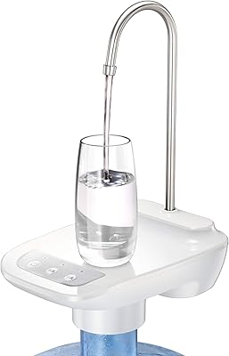 Pompe distributrice de bouteille d'eau électrique cogito, 5 gallons (blanc)