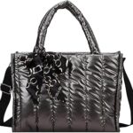 Sac bandoulière pour femme en nylon sac à main grande capacité avec fermeture