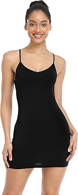 Qaffier robe slip complète femme bretelles spaghetti ajustables col en v mini robe