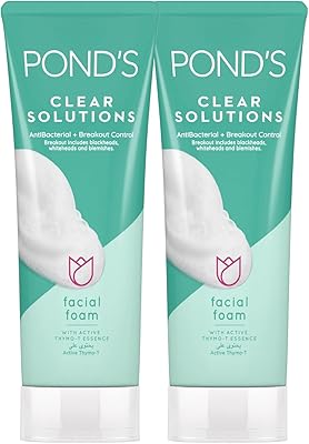 Mousse faciale active thymo t de pond's clear solutions, antibactérienne + contrôle