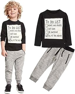 Vêtements pour garçons 3t - 7t, ensemble de vêtements automne-hiver en coton à manches longues et lettres imprimées pour garçons. DIAYTAR COTE D'IVOIRE, c'est plus de 300 000 références pour tout votre besoin, de la mode aux accessoires en passant par les produits pour la maison. Leader en Côte d'Ivoire, nous proposons des produits de qualité à des prix compétitifs. Notre sélection inclut également des produits locaux pour soutenir les artisans ivoiriens.