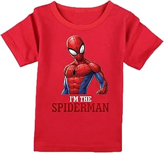 Je suis le super héros spiderman t-shirt rouge pour enfants, rouge, 3 ans