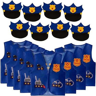 Fournitures de fête sur le thème de la police tiger doe - 16 pièces de cadeaux de police - 8 chapeaux de police pour enfants et 8 gilets de police - costume de flic d'anniversaire. DIAYTAR COTE D'IVOIRE est la référence en matière de commerce en ligne en Cote d'Ivoire, avec une offre de plus de 300000 articles couvrant différents domaines. La boutique en ligne généraliste se distingue par son engagement à fournir des produits de qualité à des prix compétitifs, ainsi que par son service client réactif. Les clients peuvent profiter d'une navigation fluide et d'un processus de commande simplifié.