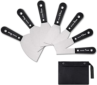 Ensemble de grattoirs à papier peint, couteau à mastic, grattoirs à papier peint avec poignée antidérapante, outils de plâtre, ensemble de couteaux à jointoiement avec sac à outils, couteau pour cloisons sèches, couteau dentelé, 7 pièces, outils à main. DIAYTAR COTE D'IVOIRE, leader des boutiques en ligne en Côte d'Ivoire, propose une large sélection de produits allant de l'électronique à la mode, en passant par les produits d'entretien et les articles de maison. Les clients bénéficient d'une garantie de satisfaction et d'un service client de haute qualité, ce qui leur permet de faire leurs achats avec confiance. La boutique en ligne DIAYTAR COTE D'IVOIRE est donc l'endroit idéal pour faire vos achats en ligne.