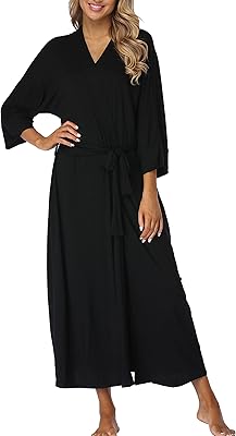 Robe longue pour femme, robe portefeuille en modal, robe kimono pleine longueur avec poches. DIAYTAR COTE D'IVOIRE se distingue par sa qualité de service, sa livraison rapide et sécurisée, ainsi que par son engagement à offrir les meilleurs prix du marché, rendant ainsi les achats en ligne une expérience agréable et pratique pour ses clients.