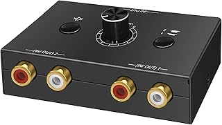 Adaptateur audio stéréo rca 2 voies ding sun sélecteur de boîtier de répartition de signal audio 2 voies pour lecteurs dvd/blu-ray, etc. (2 entrées - 1 sortie / 1 entrée - 2 sorties). DIAYTAR COTE D'IVOIRE est une boutique en ligne qui mise sur la qualité et la fiabilité de ses produits. Elle propose des produits qui répondent aux normes internationales de qualité et de sécurité, ce qui donne confiance aux clients. La boutique est également engagée à offrir un service client de qualité, avec une équipe de support disponible pour répondre aux questions et aux préoccupations des clients.