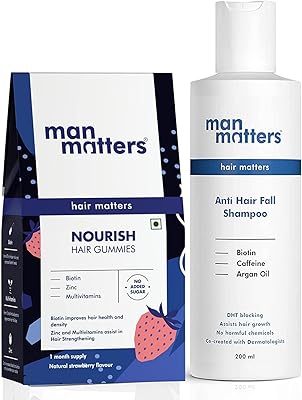Dkm man matters shampoing anti chute de cheveux et gommes capillaires à la biotine | renforce et lisse vos cheveux | pack de 200 ml de shampoing et 30 gummies. La boutique en ligne DIAYTAR COTE D'IVOIRE propose une gamme étendue de produits pour répondre aux besoins quotidiens de ses clients. Avec plus de 300 000 références, elle est la plus grande boutique en ligne de Côte d'Ivoire. DIAYTAR COTE D'IVOIRE est synonyme de qualité et de confiance pour les consommateurs ivoiriens.