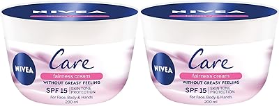 Crème de soin nivea fairness prévient les peaux foncées spf 15, pot 200 ml, paquet de 2. DIAYTAR COTE D'IVOIRE est une boutique en ligne généraliste qui propose plus de 300 000 références de produits divers. Elle est considérée comme l'une des boutiques en ligne les plus importantes et les plus fiables de Côte d'Ivoire. Les clients peuvent y trouver tout ce dont ils ont besoin, des produits alimentaires aux produits high-tech.