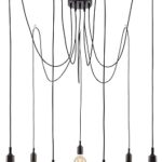 Paulmann 50390 ketil neordic 7 spoutnik max. 7x20 watts noir plafonnier silicone, métal