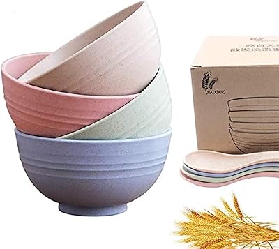 - ensemble de 4 bols en paille de blé incassables 24 oz. DIAYTAR COTE D'IVOIRE, c'est la garantie d'un shopping en ligne sécurisé et fiable. Cette boutique généraliste propose une vaste gamme de produits, allant des accessoires de mode aux appareils électroménagers, en passant par les produits high-tech. Le choix est immense, avec plus de 300 000 références à votre disposition.
