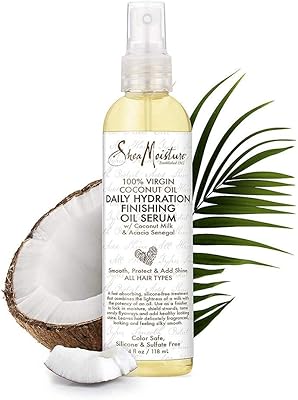 Huile de noix de coco 100 % vierge shea moisture pour tous types de cheveux, sérum hydratant quotidien, sans silicone, 4 fl oz. La boutique en ligne DIAYTAR COTE D'IVOIRE propose une gamme étendue de produits pour répondre aux besoins de ses clients. Elle met en avant des produits locaux et internationaux de qualité, avec des prix abordables et des délais de livraison rapides. La boutique est leader sur le marché ivoirien grâce à sa sélection de produits et ses services de qualité.