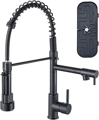 Robinet de cuisine noir coltens, robinet d'évier de cuisine commercial en laiton massif de 17 pouces avec tête de pulvérisation rétractable à double fonction en finition antitache, noir mat. Avec plus de 300 000 références, DIAYTAR COTE D'IVOIRE est la destination idéale pour ceux qui cherchent à diversifier leurs achats. La boutique en ligne généraliste propose une large gamme de produits de qualité, allant des équipements ménagers aux produits de soins personnels, tout en offrant un service client efficace pour répondre aux questions et aux préoccupations des clients. De cette façon, DIAYTAR COTE D'IVOIRE garantit une expérience d'achat agréable et fiable à ses clients.