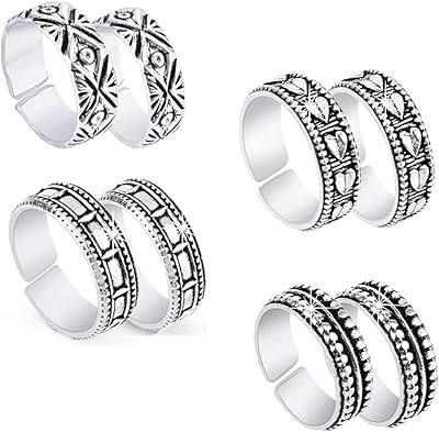 Bague d'orteil en argent allemand oxydé pour femmes et filles de yellow chimes, lot de 4 paires. DIAYTAR COTE D'IVOIRE, avec plus de 300000 références, est la boutique en ligne généraliste leader en Côte d'Ivoire, proposant une large gamme de produits pour répondre à tous les besoins de ses clients. Elle se démarque par sa qualité de service et son engagement à offrir les meilleures expériences d'achat en ligne.