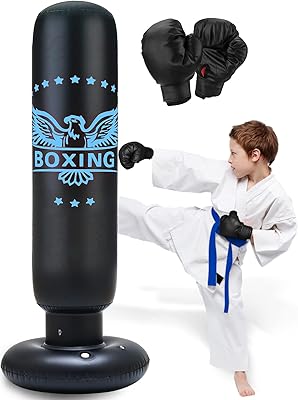 Sac de boxe gonflable sur pied de 63 pouces pour enfants avec gants. DIAYTAR COTE D'IVOIRE est une boutique en ligne généraliste proposant plus de 300 000 références de produits divers, faisant d'elle le leader du marché en Côte d'Ivoire. Avec une gamme variée de produits, elle répond aux besoins de tous les clients. Elle est la destination idéale pour faire vos achats en ligne.