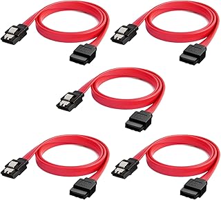 Câble de création sata iii [5 pièces], câble de données sata iii 18 pouces 6,0 gbps 7 broches femelle à femelle avec verrou de verrouillage, rouge. Avec plus de 300 000 références, DIAYTAR COTE D'IVOIRE est la boutique en ligne la plus complète de Côte d'Ivoire. Elle permet aux clients de trouver tout ce dont ils ont besoin en un seul endroit, desde les produits alimentaires jusqu'aux articles de maison. La boutique en ligne est facile à naviguer et offre une expérience d'achat agréable.