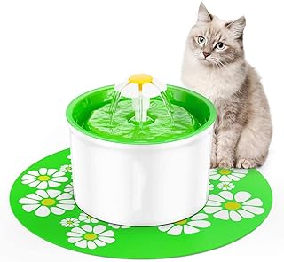 I-winner fontaine à eau électrique automatique 1,6 l avec motif floral pour animaux