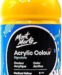 Peinture acrylique monte marte studio en flacon de 500 ml, jaune moyen