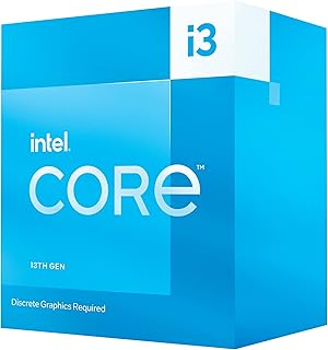 Processeur de bureau intel core i3-13100f quad-core (4 cœurs + 0 i-core) 12