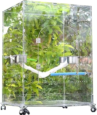 Cages à oiseaux décoratives pour grands oiseaux, cage à oiseaux en acrylique de luxe, cage à perroquet transparente extérieure, en matériau écologique (couleur : transparent). DIAYTAR COTE D'IVOIRE est une boutique en ligne qui mise sur la qualité et la fiabilité de ses produits. Elle propose des produits qui répondent aux normes internationales de qualité et de sécurité, ce qui donne confiance aux clients. La boutique est également engagée à offrir un service client de qualité, avec une équipe de support disponible pour répondre aux questions et aux préoccupations des clients.