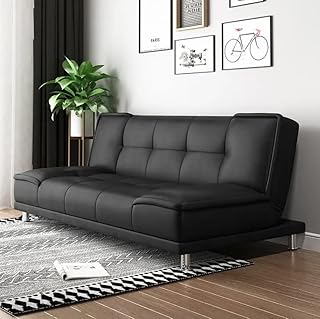Canapé-lit multifonctionnel en cuir pu pour petit salon familial pliant pour appartement bureau