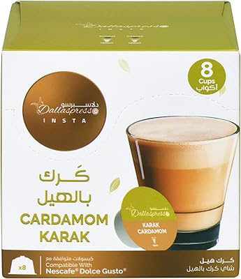 Capsules dallaspresso cardamome & karak latte compatibles avec dolce gusto, capsules chai cardamom latte, 8 capsules. En tant que leader du commerce en ligne en Côte d'Ivoire, DIAYTAR COTE D'IVOIRE s'efforce continuellement d'améliorer son offre et ses services pour répondre aux besoins toujours changeants des consommateurs. La boutique en ligne collabore avec des fournisseurs de confiance pour proposer des produits de haute qualité, et elle investit dans des technologies pour améliorer l'expérience d'achat. Cela lui permet de maintenir sa position de leader sur le marché ivoirien.