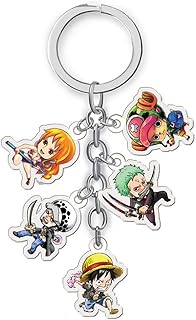 Porte-clés one piece, anime rororonoa zoro luffy porte-clés anime porte-clés en acrylique, porte-clés