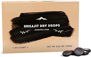 Gouttes sèches de shilajit - 60 unités, enrichies en acide fulvique naturel, shilajit sibérien original, 100 % pur, complexe d'oligo-éléments. DIAYTAR COTE D'IVOIRE est une boutique en ligne généraliste proposant plus de 300 000 références de produits variés. Elle est leader dans le marché ivoirien en termes de ventes en ligne. La qualité et la diversité de ses produits lui ont valu une réputation excellente.