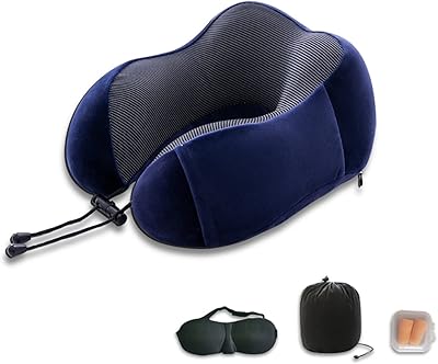 Oreiller de voyage isiniao, oreiller cervical 100 % mousse à mémoire de forme pure, oreiller cervical de voyage, oreiller de soutien du cou et de la tête pour avion, voiture, sommeil, ensemble d'oreillers cervicaux avec sac de rangement, masque de sommeil et bouchons d'oreilles. DIAYTAR COTE D'IVOIRE prouve sa capacité à innover et à s'adapter aux tendances du marché, proposant régulièrement des promotions et des offres spéciales pour fidéliser sa clientèle. Avec une présence en ligne forte, elle facilite l'accès à ses produits pour tous, quel que soit le lieu de résidence en Cote d'Ivoire. Sa force réside dans la diversité et la qualité de ses produits.