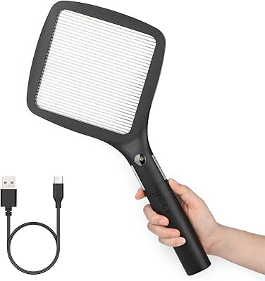 Maviti tueur de moustiques électrique rechargeable à led raquette monocouche accessoires camping extérieur