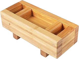 Himoton oshizushi bloc de sushi rectangulaire en bois, boîte en bois de bambou
