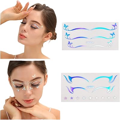 Stylo eye-liner laser papillon jdl yever silver star, adhésif puissant longue durée qui