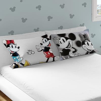 Taie d'oreiller housse de coussin disney mickey et minnie mouse ultra