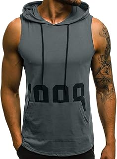 T-shirt de fitness olsen pour hommes design simple imprimé sans manches